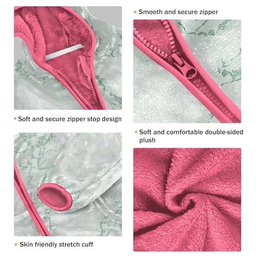 GuoChe White Marble Green Boys Fall Fleece Jacket3