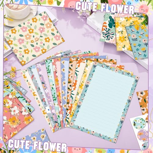 Image of TaoBary 160 Pcs Kawaii Stationery Paper and Envelopes Set, 5.5 x 8.25''