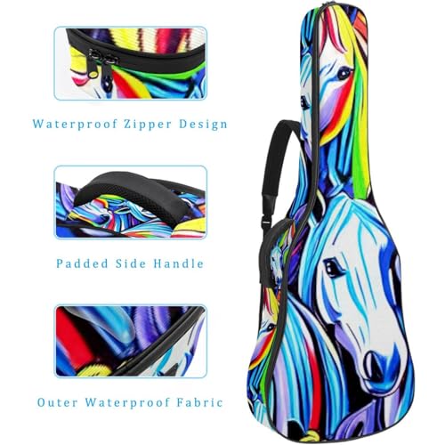 Housse de guitare en tissu Oxford épais rembourré avec boucle de suspension et sangle de cou Motif abeille et marguerite 101,6 cm, Multicolore 5., 42.9×16.9×4.7 in, Sac de transport tendance pour - Les Beatles, Paul McCartney, John Lennon, RIngo Starr, George Harrison Housse de guitare en tissu Oxford épais rembourré avec boucle de suspension et sangle de cou Motif abeille et marguerite 101,6 cm, Multicolore 5., 42.9x16.9x4.7 in, Sac de transport tendance pour – Image 5