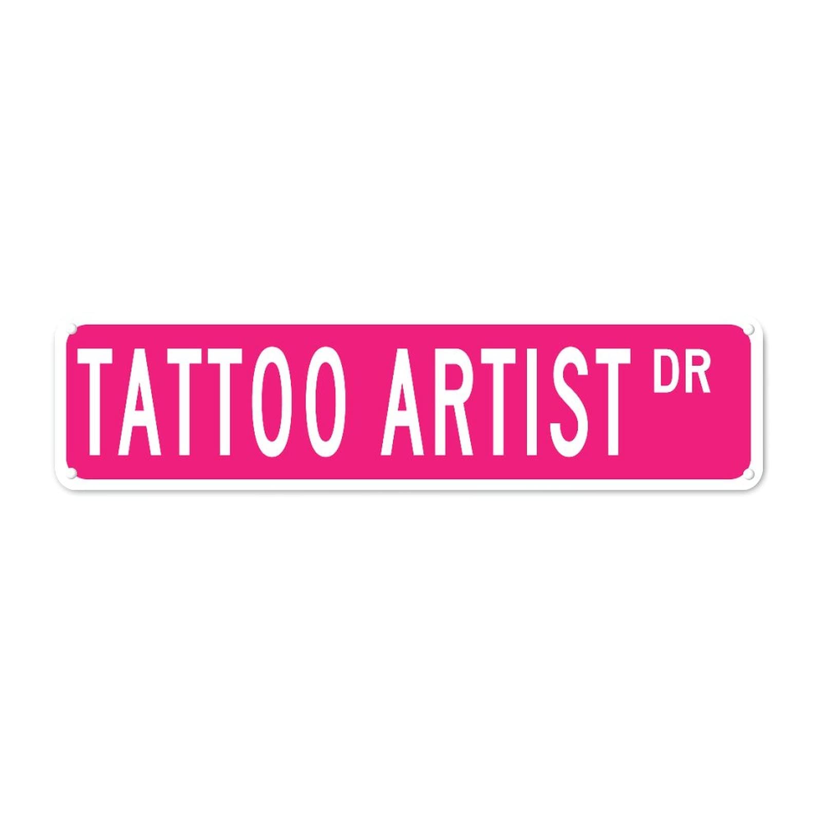 Tattoo Artist DR Vintage Tin Signs Art Plaque Aluminum for Bedroom Garden Wall Barn Coffee Hanging Decor 4x16 Inch