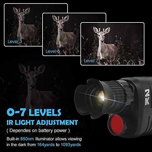 YANWA 1080P HD Dispositivo de Visão Noturna Infravermelha Monocular Telescópio Câmera Digital para V