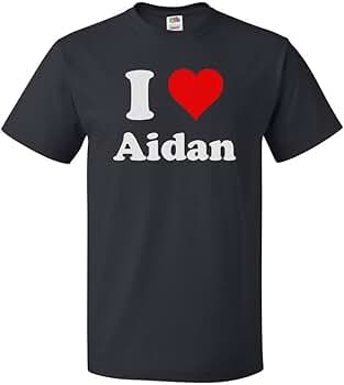 トップス aidan love Amazon.com: ShirtScope I Love Aidan T Shirt I Heart Aidan