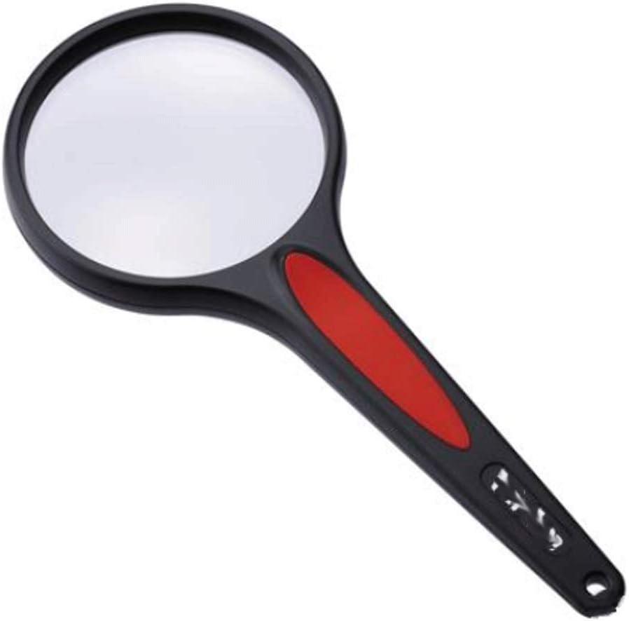 Magnifying - Handheld Reading Magnifier,Clear Glass Lens for Book Newspaper Maps, Classroom Science, Insect & Hobby Observation