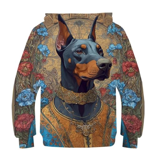 Sweat à capuche 3D Royal Canine Majesty avec motif en relief tendance