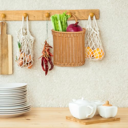 Organizador para cocina colgante ifundom con cesta de plástico para verduras y útiles 5