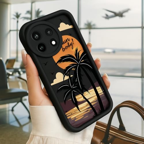 Image of MILLION CASES Back Cover Case for OnePlus 13R Shockproof Protective Sunflare Mood Case for Men & Boys(Midnight Black)