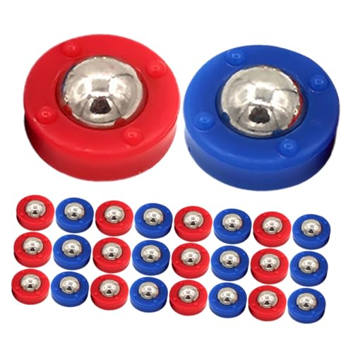 ibasenice 32pcs Shuffleboard Replacement Rollers Set Sliding Bead Accessories for Tabletop Curling Game Includes Pucks for Boys and Girls and Adults