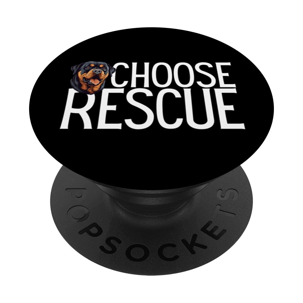 Choose Rescue is an animal enthusiast is a dedicated rescuer PopSockets Swappable PopGrip, Black