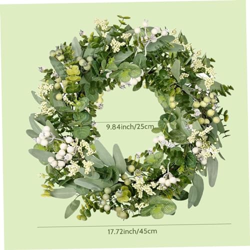 Couronne d'eucalyptus pour porte d'entrée fleurie sans entretien