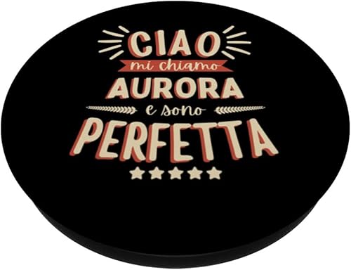 Miniatura 2 de Aurora Idea Regalo Personalizzata Amica Nome Divertente PopSockets Standard PopGrip