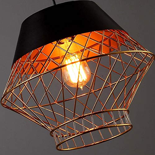 Lampe suspendue vintage cage métal pour déco plafond industrielle rétro - 4