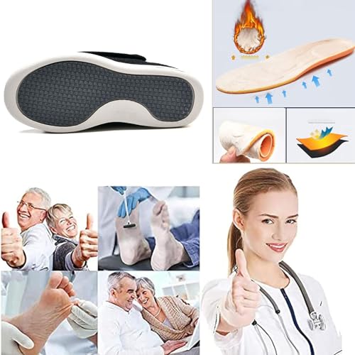 Adjustable Diabetic Shoes, Easy Close Walking Trainers, Extra Wide Width Shoes, for Swollen Feet, Edema Boots Slippers, Comfort Footwear3