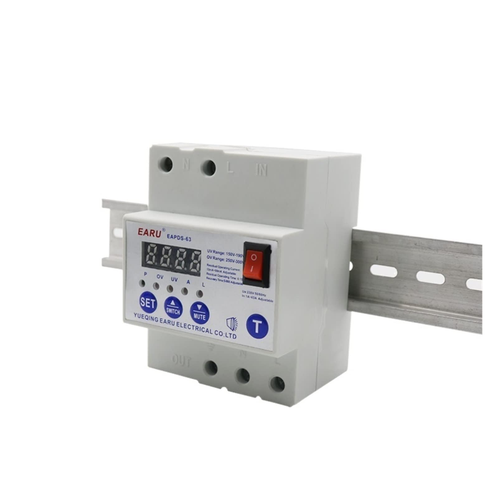 Disjoncteur automatique 63A relais surtensions sous-tension tableau