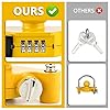 Covienapp Trailer Hitch Lock Adjustable Tow Hitch Lock Universal Ball Lock for Trailer Caravan Horsebox Coupling Hitch,Replace# 72783(Password Unlocked, No Key Required) #4