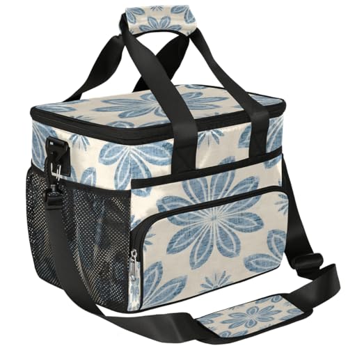 Abstract Flower Insulated Picnic Backpack Lunch Box for Women Men Picnic Basket Tote Lunch Bag Picnic Bag Portable Lunch Bags for Picnic, Beach, Work, Trip,Office, Camp Colorful Floral