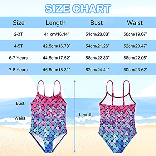 Image of Zando Toddler Swimsuit Girl Size 6M-8Y - Cute Ruffle Sling Adjustable Baby Girl Bathing Suit Kids Swimwear for Beach Wear