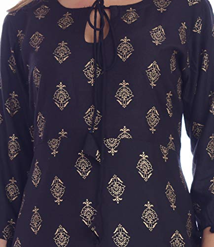 Image of Best Amazon Women's Kurti-Plazzo Comfortable Princess Cut Stitched Long Rayon Kurta-Palaazo - Designer Stylish and Readymade,Casual Dress for Women 3 /4 Sleeve