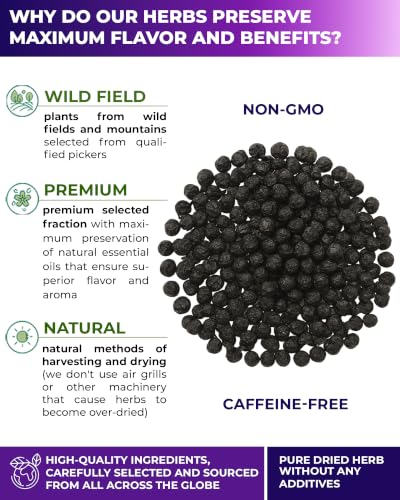 Image of 50 Bags Elderberry Fruit Herbal Tea (Sambucus) - 50 Tea Bags 1.5g Elderberry Berry Tea Sauco
