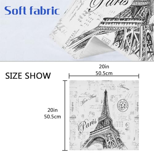 Servilletas de Tela YETTASBIN Paris Torre Eiffel Set x6 50.5 cm miniatura 7