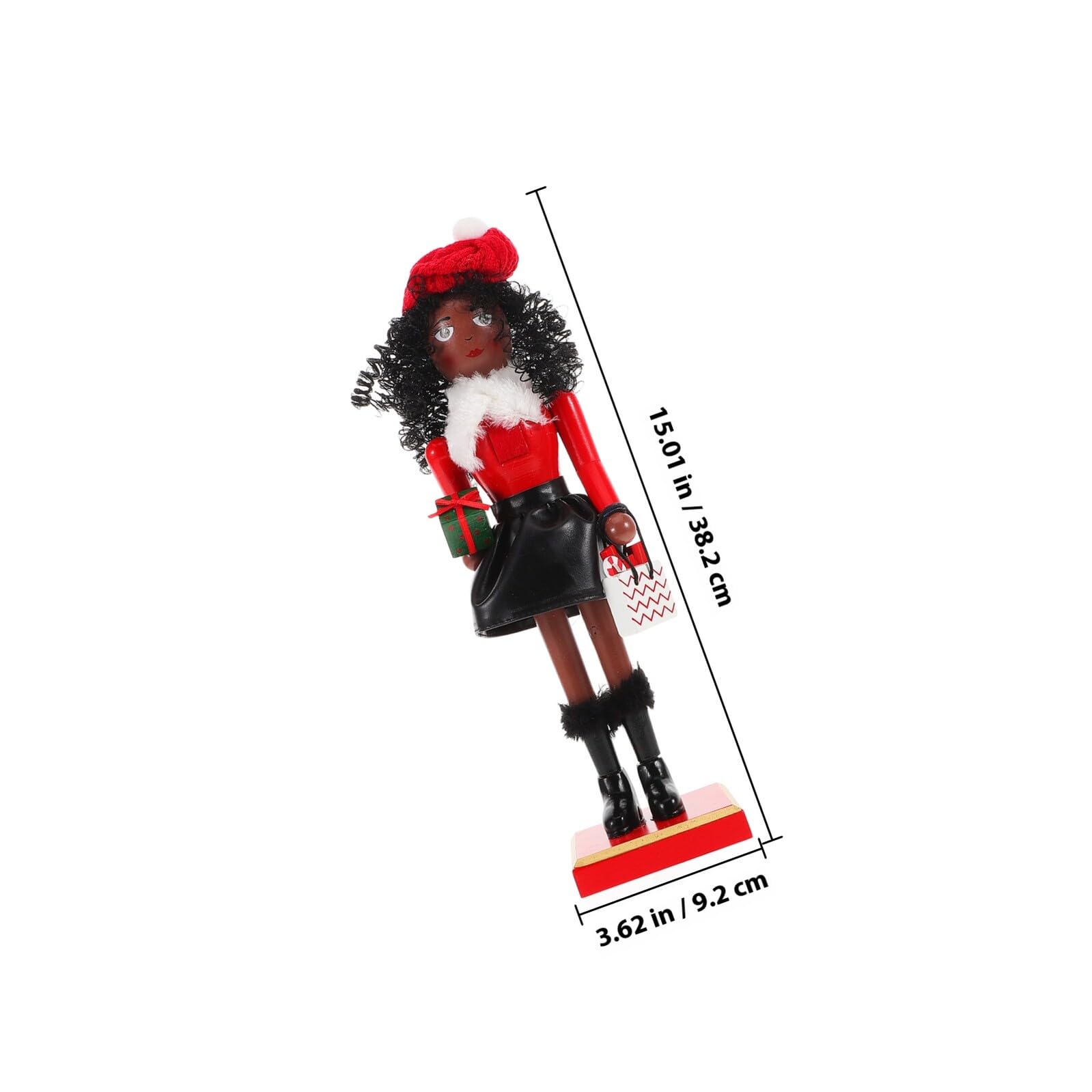 Cabilock Holz Nussknacker Figur für Weihnachten Dekoration Tisch Nussknacker aus Holz für Party Weihnachtsdeko mit Traditionellem Motiv