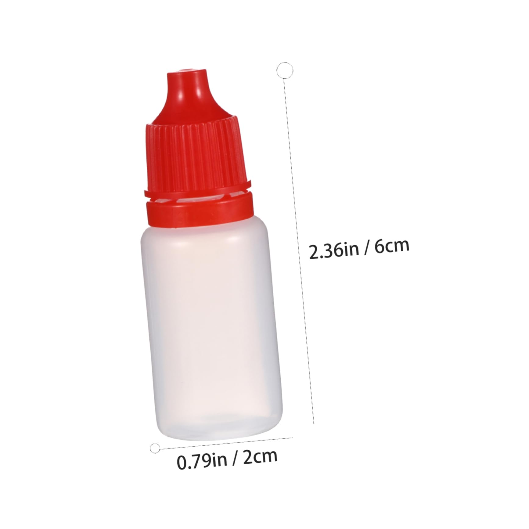 CHILDWEET 50pcs Empty Eye Dropper Bottles 10ml Capacity Squeezable Dropper Bottles for Eye Drops Random