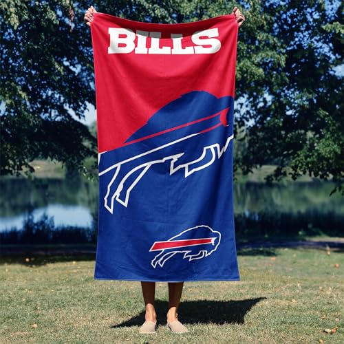 Image of Northwest NFL Buffalo Bills Microfiber Beach Towel, 30 x 60 Inches - Quick Dry, Sand Resistant, Lightweight, Highly Absorbent, Incisor Design