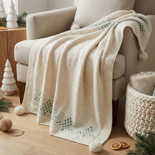 Newwiee Christmas Throw Blanket 50" x 60" Soft Knit Throw