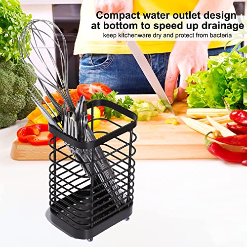 Toski Panier à Couverts en Acier Inoxydable, Noir Petit Panier à Couverts – vue 5