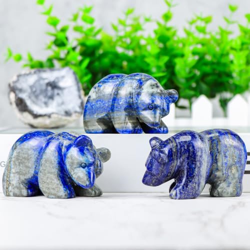Figura de oso de cristal de 3 pulgadas miniatura 2