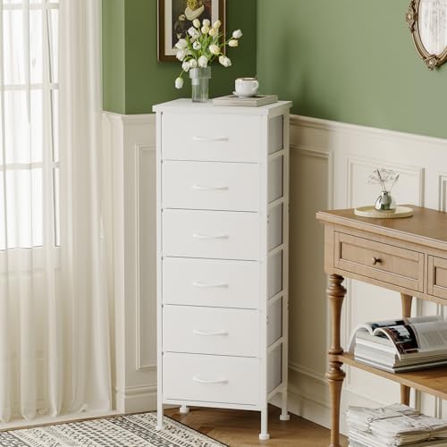image for Fixwal White Tall Dresser for Bedroom Closet Organizers and Storage Ta