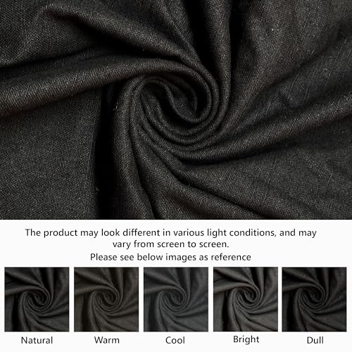Image of R home Solid Cotton Table Napkins, Soft Cloth Napkins for Dining Table, Reusable & Washable, Ideal for Formal Dining, Cocktail Nights, Weddings, Home Bar & Table Decor (6, Black)