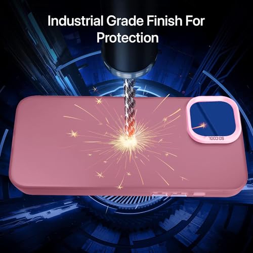 Image of Vaku Luxos Matte Dazzle Back Cover for iPhone 15 Plus Shock Proof Airbag Protection TPU Case Scratch Resistant Slim Thin Military-Grade Protection - Pink