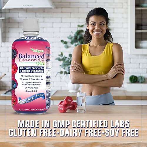 Wellgenix BALANCED ESSENTIALS 2 Pack Natural Liquid Nutritional Supplement Vitamin 32 Ounces Very Berry S-Be32 thumb #4