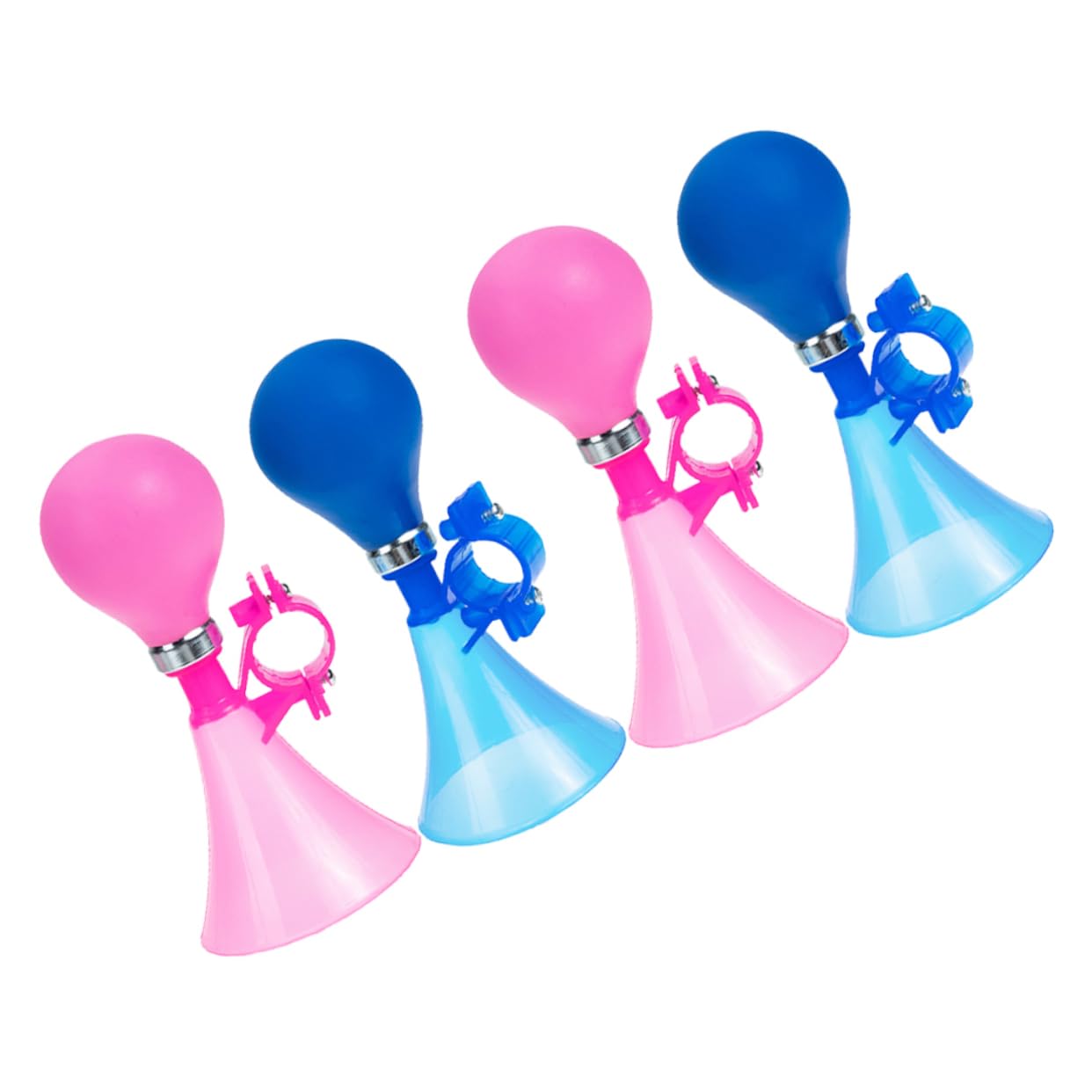 VICASKY 4Pcs Loud Bike Horn Set for Teenagers Bright Color Squeeze Horns Durable Fit for Tricycles Bicycles for Outdoor Safety Fun Rides