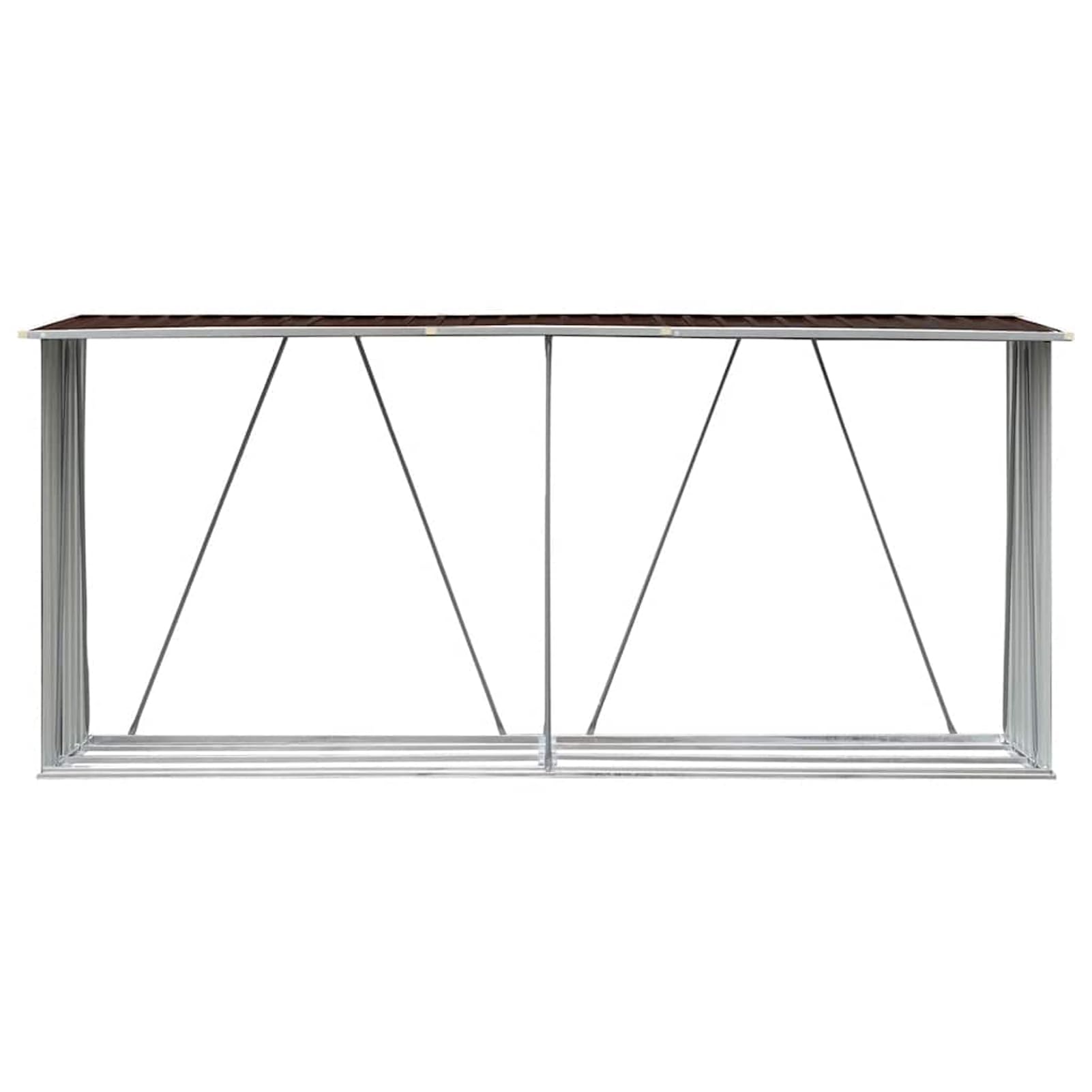 Fasba Leñero de Acero Galvanizado para Almacenamiento de Leña: Estable y Duradero con Estructura Reforzada Modelo FCLRZJ-47084ES