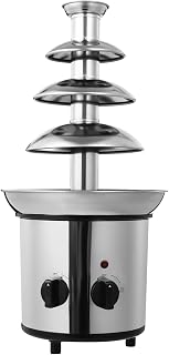 TOWIUOAChocolate Fountain, 170W 110V Chocolate Melter Fondue Fountain Party Fountain For Drinks mit Anti-Slip Support Feet 3.28ft Long Power Cord for Cafes, Hotels, Milk Tea Stores