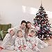 ANGELGGH Family Matching Christmas Onesie Pajamas, Vacation Cute Printed One Piece Pajamas, Xmas Hooded Holiday Sleepwear (Women, XXL, White-snowman)