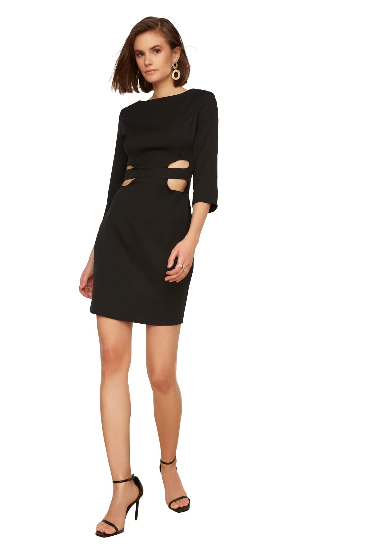 Trendyol Black Waist Detailed Dress