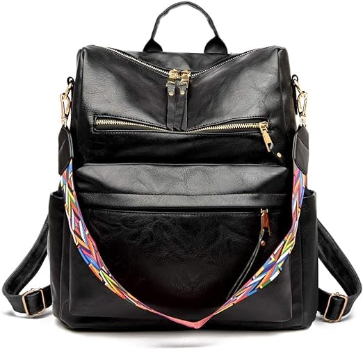 DAANKIE Leather Backpack for Women | Shoulder Bag for Women and Girls | Handbag | College Bag for Girls | Backpack for Women | Multipurpose Travel Bag for Women | PU Leather | Casual | Large | Black_ (B0CW1Y9JM3) Amazon Price History, Amazon Price Tracker
