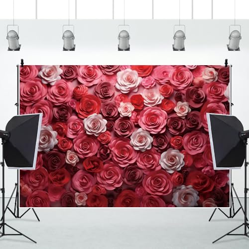 Fondo fotográfico vinilo rosa rojo 10x8 ft para estudio miniatura 4