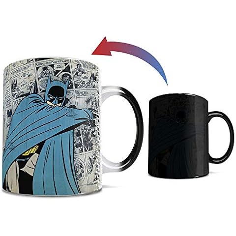 Morphing Mugs DC Comics - Batman - Retro Logo - One 11 oz Color Changing Heat Sensitive Ceramic Mug – Image Revealed When HOT Liquid Is Added! Cover