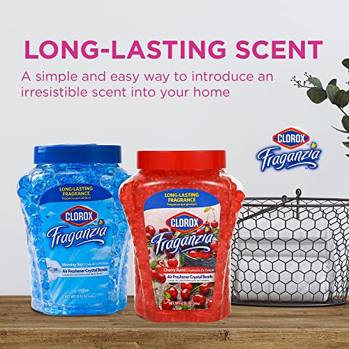 Image of Clorox Fraganzia Car Air Freshener, Long Lasting Hanging Auto Freshener for Cars Trucks SUVs RVs and Rideshare Vehicles, Bold Fresh Scent for Daily Driving and Road Trips