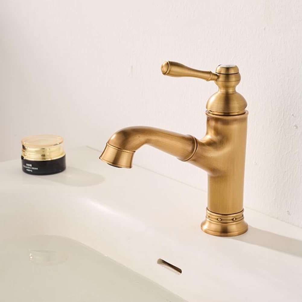 Mitigeur de salle de bain rétro en laiton pour laver les cheveux facilement