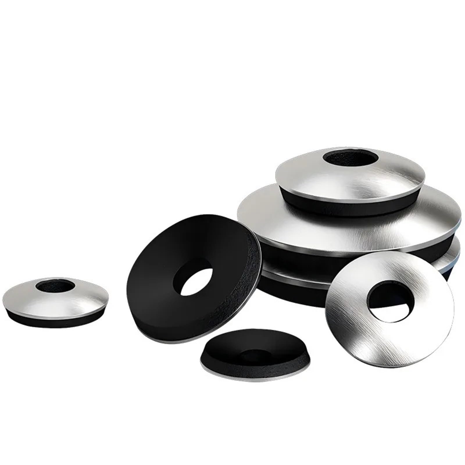 Arandelas Metalicas Arandelas de sellado de acero inoxidable 304 M4.2 .8 M5.5 M6.3 M8 M10 Juntas compuestas impermeables a prueba de polvo de goma EPDM Junta antideslizante(M6.3x30mm,50pcs)