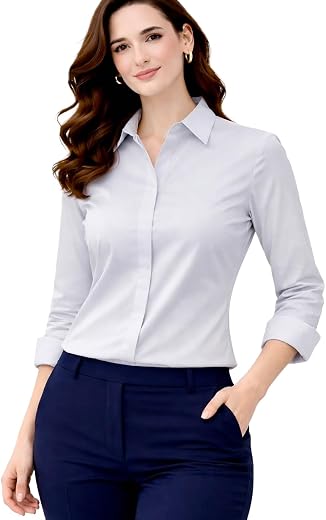 Rangkathaa Womens Formal Shirt for Office Wear Shirt for Women | Soft Comfortable Formal Shirt for Work &amp; College