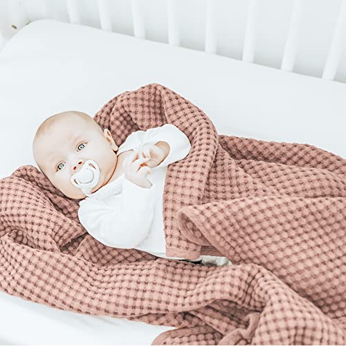 Konssy Waffle Baby Blankets, Nursery Blankets For Boys Girls thumb #4