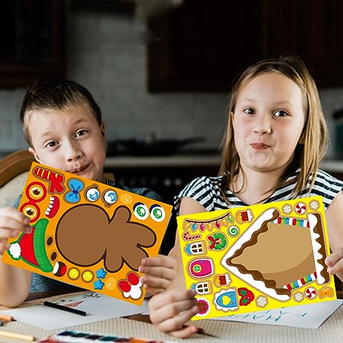 32PCS Christmas Stickers for Kids Christmas Tree Gingerbread House Sticker - image 6