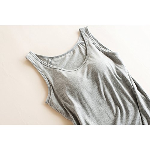 Image of Womens Modal Built-in Bra Padded Camisole Yoga Tanks Tops