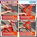 AMGSH 2 Pack Emergency Triangle + 2 Pack Reflective Vest, Foldable Reflective Emergency Triangles Roadside with Reflective Warning Vest, Base Roadside Triangle Kit, Roadside Emergency Car Kit