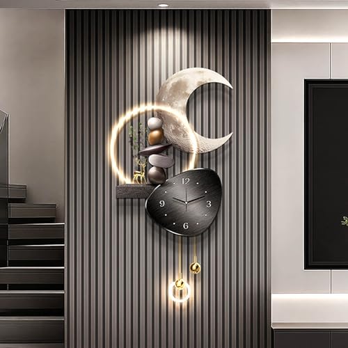 Dekoracyjny zegar ścienny LED 3D, dekoracja domu, obraz ścienny do salonu i wejścia, design bez obramowania